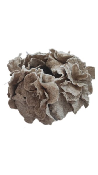 Sculpture titled ""Blooming" Felt vase" by Maria Opalinskaya, Original Artwork, Textile fiber