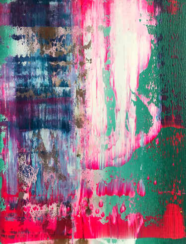 Pittura intitolato "Northern lights" da Olga Melezhik, Opera d'arte originale, Acrilico Montato su Telaio per barella in leg…