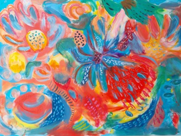Whispers of Bloom Ζωγραφική με τίτλο "Whispers of Bloom" από Yulia Domina, Αυθεντικά έργα τέχνης, Ακρυλικό