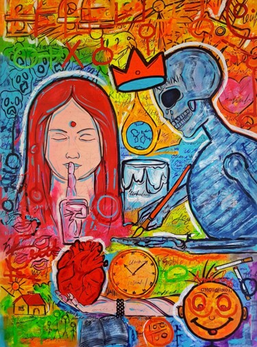 Eternal Silence of Love Картина под названием "Eternal Silence of…" - Aditya Singh Thakur, Подлинное произведение искусства, Акрил