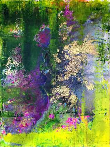 Pittura intitolato "Lilac Garden" da Olga Melezhik, Opera d'arte originale, Acrilico Montato su Telaio per barella in legno