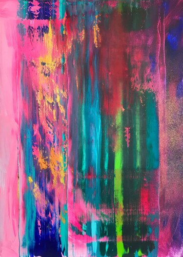 Pittura intitolato "Pursuit" da Olga Melezhik, Opera d'arte originale, Acrilico Montato su Telaio per barella in legno