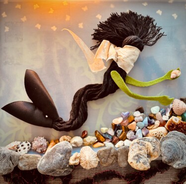 Collages getiteld "Mermaid" door Forpostella Sokolova, Origineel Kunstwerk, Collages