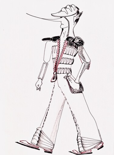 Elf Citizen 01 Graceful Rysunek zatytułowany „Elf Citizen 01 Grac…” autorstwa Forpostella Sokolova, Oryginalna praca, Marker