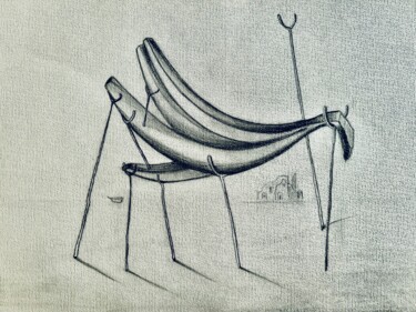 Banana Ant or Banana Mantis 图画 标题为“Banana Ant or Banan…” 由Forpostella Sokolova, 原创艺术品, 铅笔
