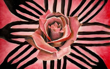 Peinture intitulée "Rose n Roots" par Jacqueline Owusu, Œuvre d'art originale, Acrylique