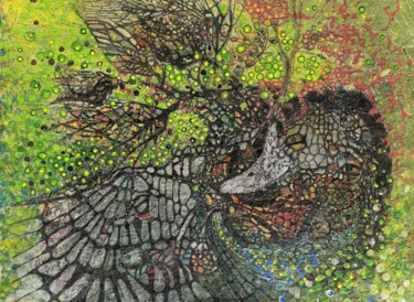 绘画 标题为“Mosaic Duck” 由Forpostella Sokolova, 原创艺术品, 丙烯