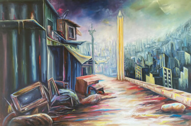 "Crayon du destin" başlıklı Tablo Koffi Ange Konan tarafından, Orijinal sanat, Akrilik Ahşap Sedye çerçevesi üzerine monte e…