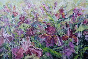 Whispers of Flowers 绘画 标题为“Whispers of Flowers” 由Kateryna Solodka (Katia Solodka), 原创艺术品, 丙烯 安装在木质担架架上