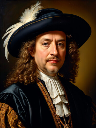 Digitale Kunst getiteld "The Spanish Ambassa…" door Daniel Arrhakis, Origineel Kunstwerk, AI gegenereerde afbeelding