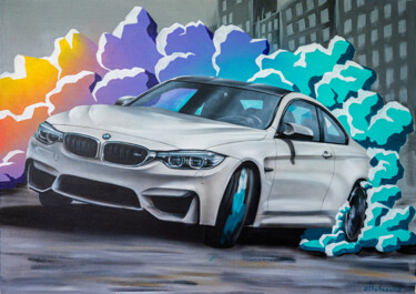 bmw street color and gray (105x75) "bmw street color an…" başlıklı Tablo Sergey Stetsenko tarafından, Orijinal sanat, Sprey boya Ahşap Sedye çerçevesi üzerine…