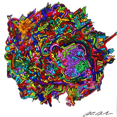 05/13 Cellula "05/13 Cellula" başlıklı Resim Claudio Mario Andrea tarafından, Orijinal sanat, Işaretleyici Ahşap Sedye çerçevesi üzerine m…