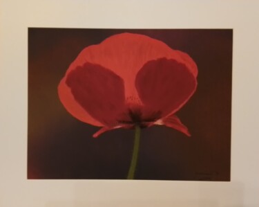 Tekening getiteld "Fleur de mes rêves…" door Etienne Guérinaud, Origineel Kunstwerk, Pastel Gemonteerd op Karton