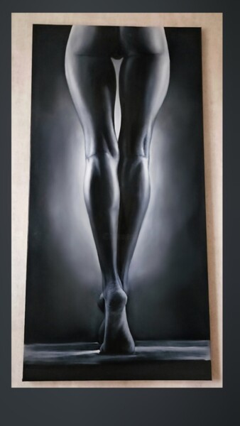 Pittura intitolato "Обратная сторона" da Kristina Likhovitskaya (Cris.Om), Opera d'arte originale, Olio