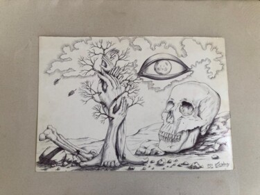 제목이 "l'arbre genecologiq…"인 그림 Daoudi Mohamed로, 원작, 볼펜