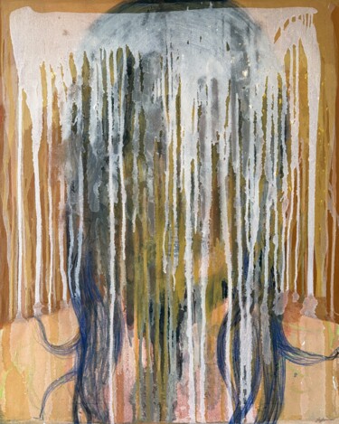 Abstracted Face Pintura titulada "Abstracted Face" por Gela Mikava, Obra de arte original, Acrílico