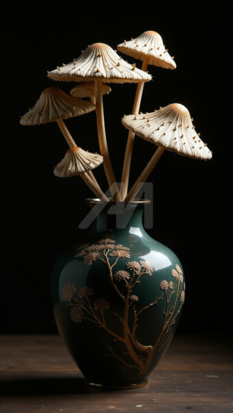 数字艺术 标题为“Mushrooms 4” 由Georgii Stepanov, 原创艺术品, 数字油画