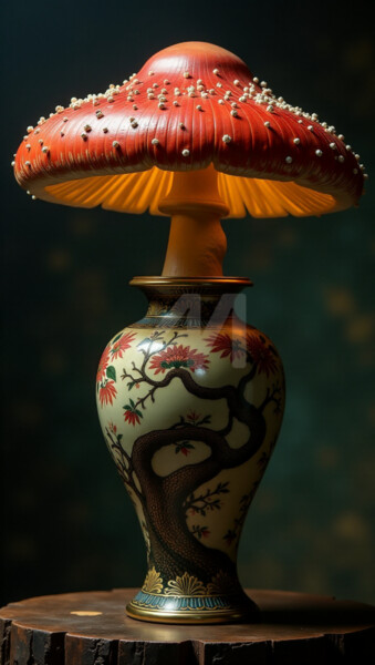 数字艺术 标题为“Mushrooms 6” 由Georgii Stepanov, 原创艺术品, 数字油画