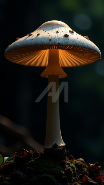 数字艺术 标题为“Mushrooms 18” 由Georgii Stepanov, 原创艺术品, 数字油画