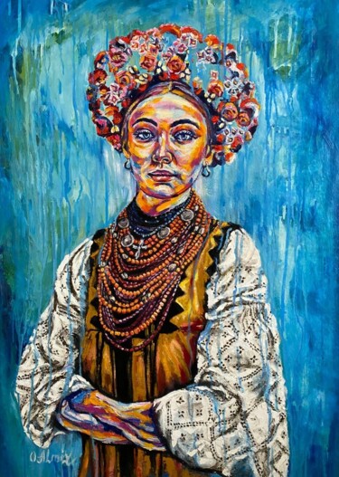 Peinture intitulée "Marusya" par Oksana Almiz, Œuvre d'art originale, Huile