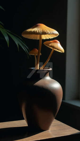 数字艺术 标题为“Mushrooms 21” 由Georgii Stepanov, 原创艺术品, 数字油画
