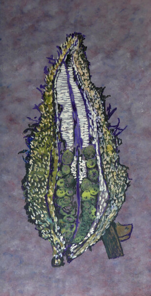 Painting titled "graine parachute" by Gilles Arnould, Original Artwork, Acrylic