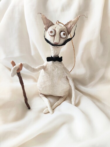 "Cat Salvador Dali" başlıklı Heykel Olesya Nikolaeva tarafından, Orijinal sanat, Kağıt Parke
