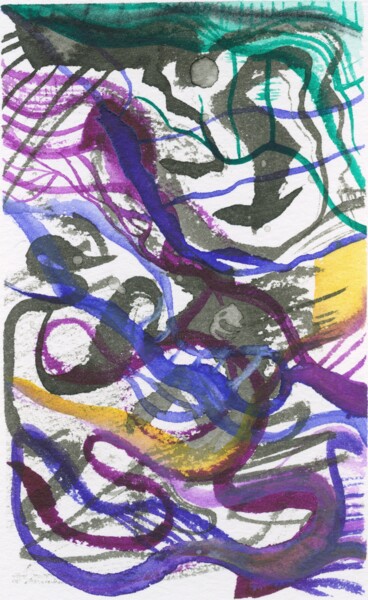 meditative #8 Painting titled "meditative #8" by Lya Helia, Original Artwork, Watercolor
