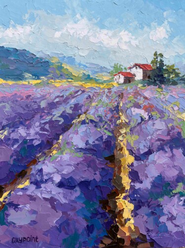 ""Lavender Dreams of…" başlıklı Tablo Oxypoint tarafından, Orijinal sanat, Petrol Karton üzerine monte edilmiş