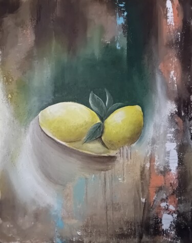 绘画 标题为“LIMONI” 由Grys, 原创艺术品, 丙烯 安装在木质担架架上