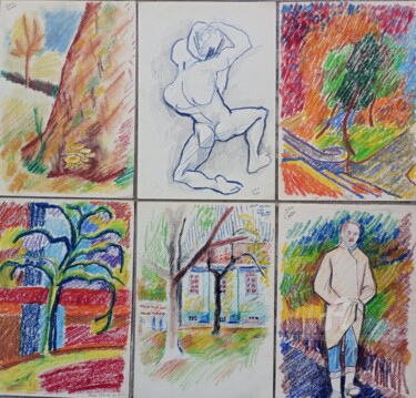 Tekening getiteld "Desines 80. anne. n…" door Slobodan Spasojevic (Spaki), Origineel Kunstwerk, Potlood
