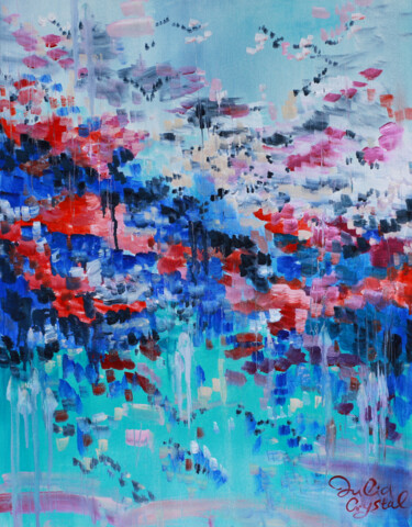 绘画 标题为“Abstract landscape…” 由Julia Crystal, 原创艺术品, 油 安装在木质担架架上