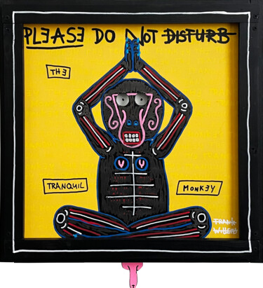 Peinture intitulée "TRANQUIL MONKEY #1" par Frank Willems, Œuvre d'art originale, Acrylique