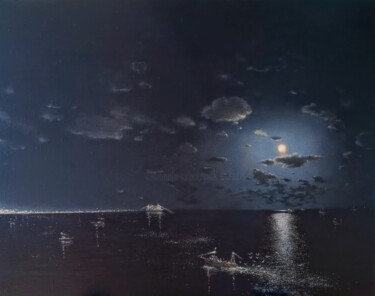 The Liner Exits Raid Schilderij getiteld "The Liner Exits Raid" door Tatyana Palchuk, Origineel Kunstwerk, Olie