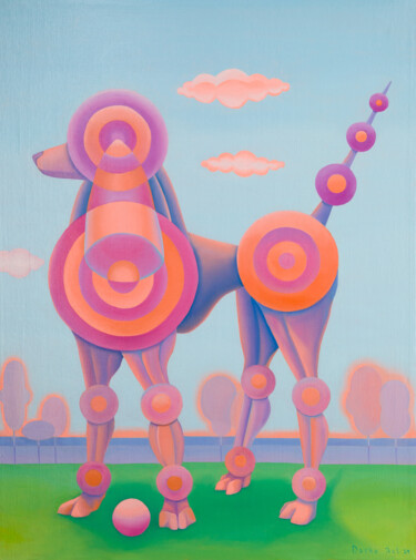 绘画 标题为“Walking with a pood…” 由Dasha Art, 原创艺术品, 油 安装在木质担架架上