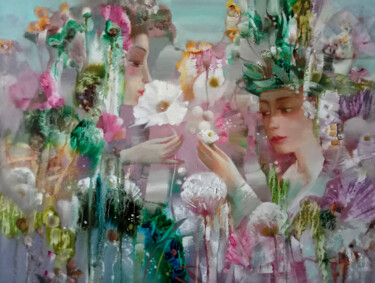 Schilderij getiteld "Fairy dream" door Anatoly Tarabanov, Origineel Kunstwerk, Olie Gemonteerd op Frame voor houten brancard