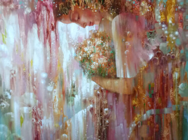 Painting titled "Morning glow" by Anatoly Tarabanov, Original Artwork, Oil Mounted on Wood Stretcher frame