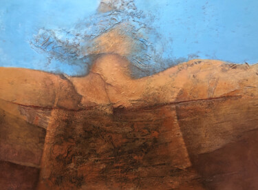 「Medium」というタイトルの絵画 Bernard Janneminによって, オリジナルのアートワーク, アクリル ウッドパネルにマウント