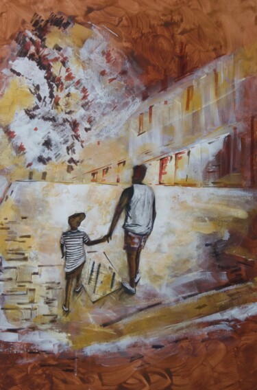 Painting titled "0 Distance" by Raymond Silva Jac. Martinez, Original Artwork, Acrylic
