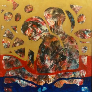Painting titled "Yolculuk" by Ahmet Öcal, Original Artwork, Acrylic
