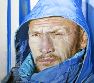 Pittura intitolato "Self-portrait" da Anatoly Varvarov, Opera d'arte originale, Olio Montato su Telaio per barella in legno