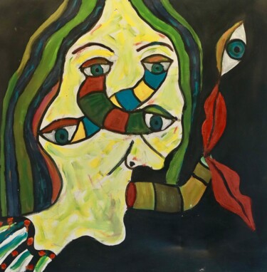 Pittura intitolato "Geç Gelen Çağrı" da Ahmet Öcal, Opera d'arte originale, Acrilico