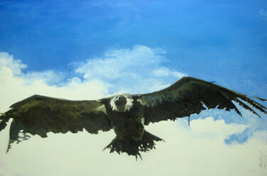 Painting titled "Independent" by Anatoly Varvarov, Original Artwork, Oil Mounted on Wood Stretcher frame