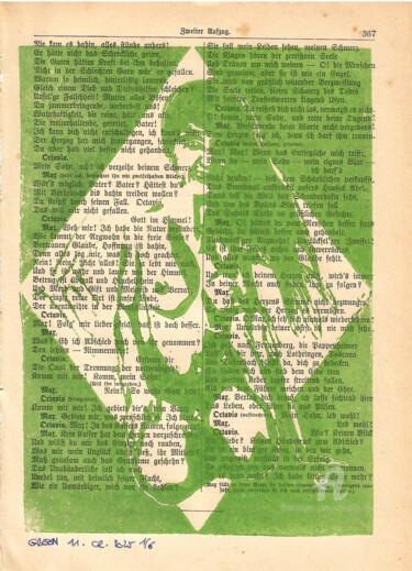 Gravures & estampes intitulée "Green 11" par Christian Reimann, Œuvre d'art originale, Linogravures