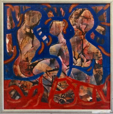 Painting titled "Kalbimin Tam Ortası…" by Ahmet Öcal, Original Artwork, Acrylic