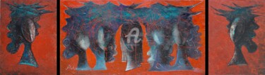 Картина под названием "''Women"" - Ararat Aleksanyan, Подлинное произведение искусства, Масло Установлен на Деревянная рама…