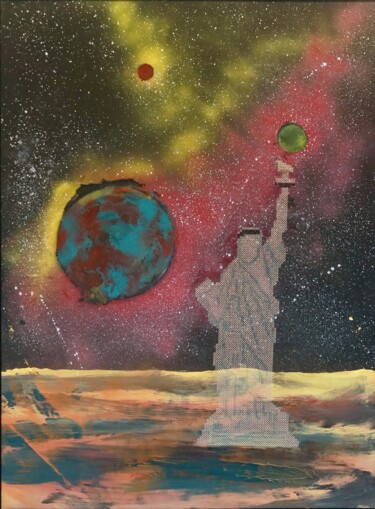绘画 标题为“Mars Koloni 3” 由Ahmet Öcal, 原创艺术品, 丙烯