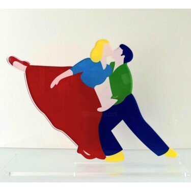 Printmaking titled "Dance with me" by Marco Lodola, Original Artwork, Screenprinting