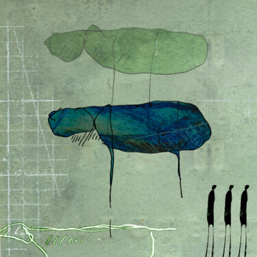 数字艺术 标题为“3tiere3menschen” 由Hubert Egartner, 原创艺术品, 数字油画