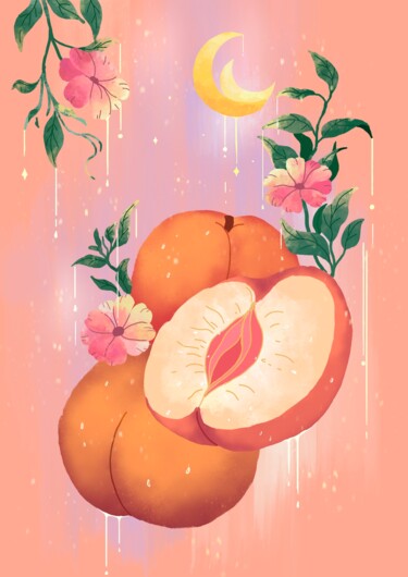 数字艺术 标题为“Divine Peach digita…” 由Svetlana Malysheva (8 house art), 原创艺术品, 2D数字工作